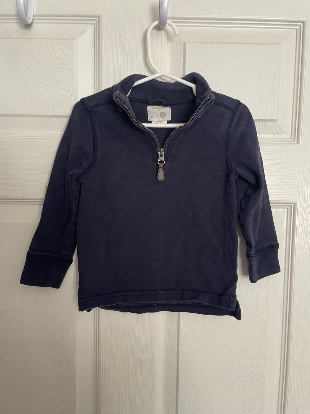Crewcuts Size 2 Kids Navy Half-Zip Pullover Sweatshirt